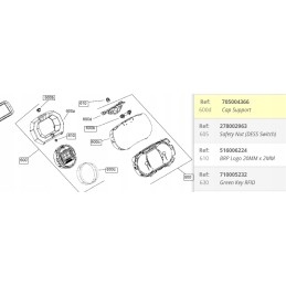 Plastic for counter buttons Can Am 705004366