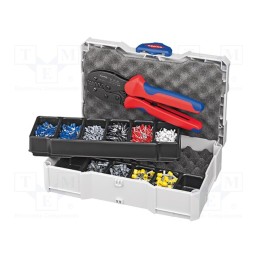 1 set x KNIPEX - 97 90 23 - Kit: for crimping push-on connectors, terminal crimping, case