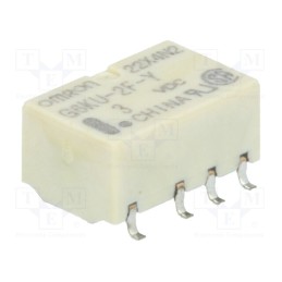 1 pcs x OMRON OCB - G6KU-2F-Y 3VDC - Relay: electromagnetic, DPDT, Ucoil: 3VDC, Icontacts max: 1A, SMD
