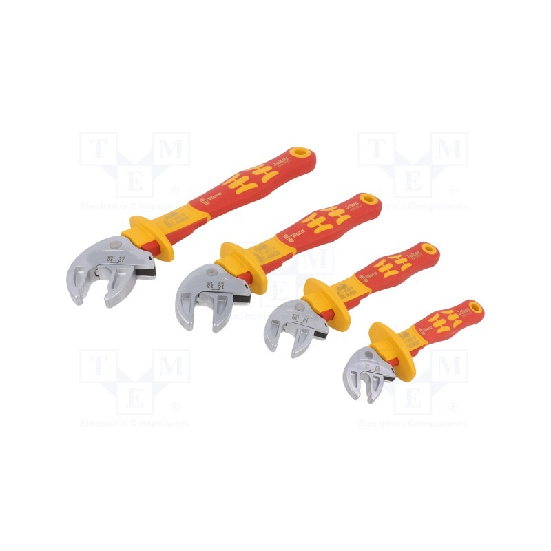 1 set x WERA - 5020170001 - Wrenches set, insulated,adjustable,self-adjusting, 4pcs.