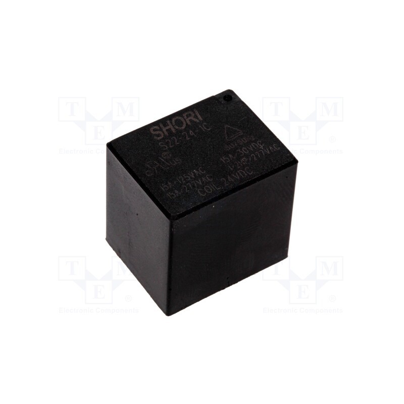 1 pcs x SHORI ELECTRIC - S22-24-1C - Relay: electromagnetic, SPDT, Ucoil: 24VDC, Icontacts max: 16A