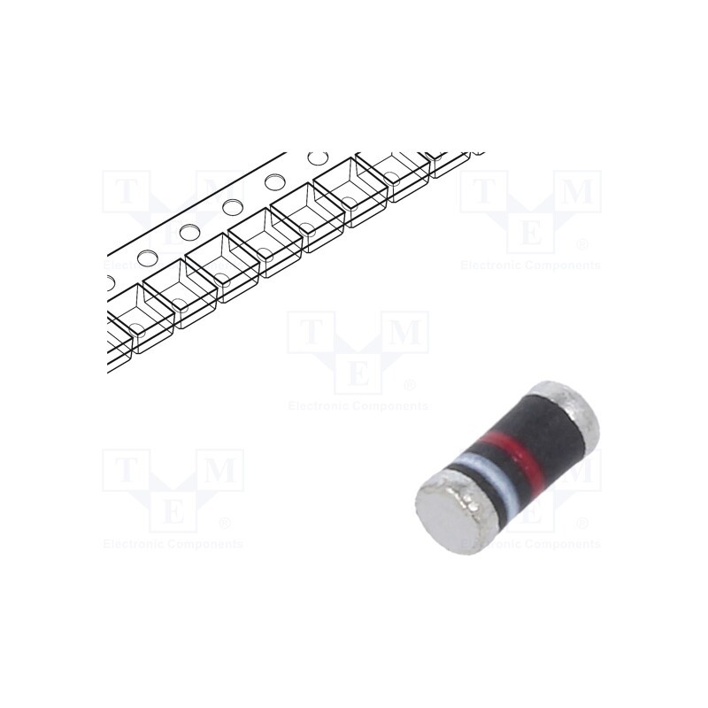 5 pcs x VISHAY - GL34B-E3/83 - Diode: rectifying, SMD, 100V, 0.5A, 1.5us, DO213AA, Ufmax: 1.2V