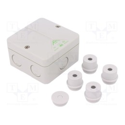 1 pcs x SPELSBERG - 80790701 - Enclosure: junction box, X: 82mm, Y: 82mm, Z: 51mm, polystyrene, IP54