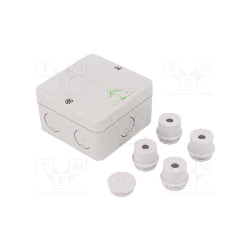 1 pcs x SPELSBERG - 80790701 - Enclosure: junction box, X: 82mm, Y: 82mm, Z: 51mm, polystyrene, IP54