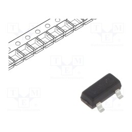 25 pcs x DIODES INCORPORATED - MMBT5551-7-F - Transistor: NPN, bipolar, 160V, 0.6A, 300mW, SOT23