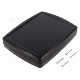 1 pcs x KRADEX - Z124 - Enclosure: multipurpose, X: 144mm, Y: 184mm, Z: 38mm, ABS, black, IK09