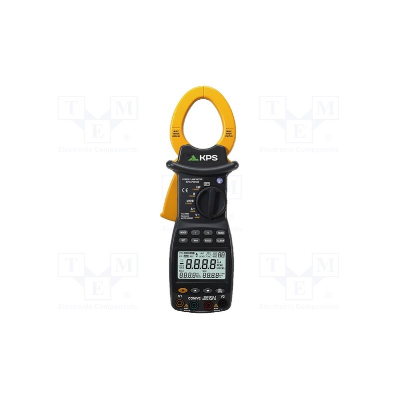1 pcs x KPS - KPS-PW300 - Meter: power, pincers type, LCD, (6000), True RMS, Interface: RS232