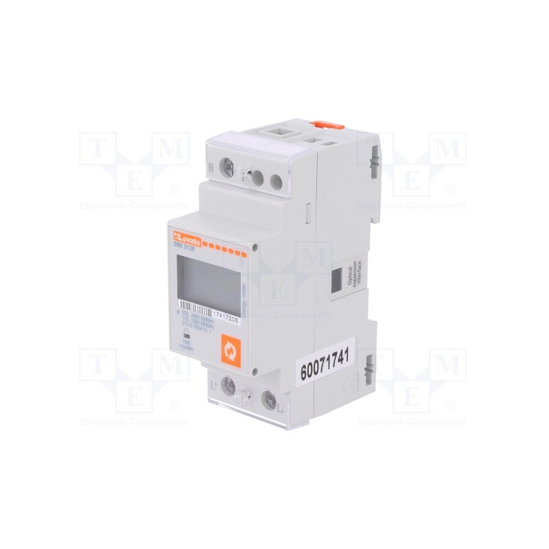 1 pcs x LOVATO ELECTRIC - DME D130 - Counter, digital,mounting, for DIN rail mounting, single-phase