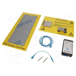 1 pcs x STATICTEC - ST250050 - ESD wristband and shoe tester, ESD, Work table area: 400x200mm