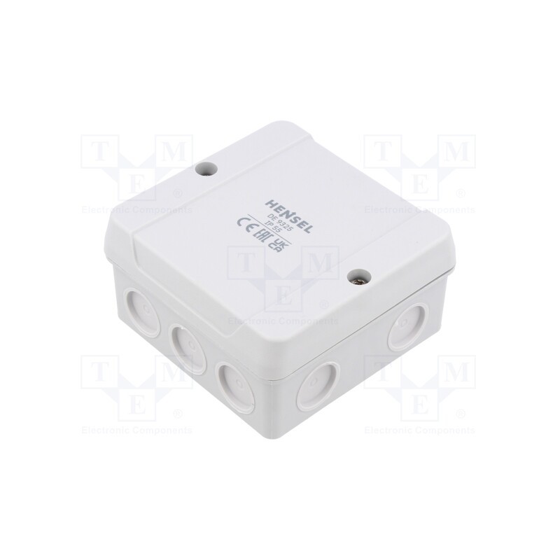 1 pcs x HENSEL - 62000266 - Enclosure: junction box, X: 88mm, Y: 88mm, Z: 50mm, IP55, grey