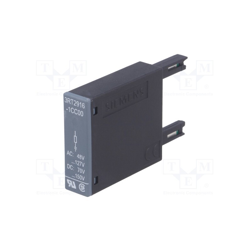 1 pcs x SIEMENS - 3RT2916-1CC00 - Surge arrestor, RC element, Series: 3RT20, Size: S00, 48÷127VAC