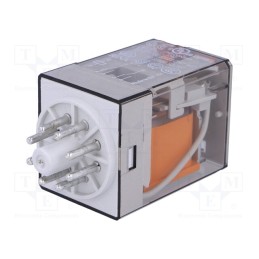 1 pcs x FINDER - 60.12.8.024.0040 - Relay: electromagnetic, DPDT, Ucoil: 24VAC, Icontacts max: 10A