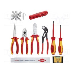 1 set x KNIPEX - 00 20 90 V01 - Kit: general purpose, for electricians, 10pcs.