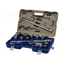 1 set x IRIMO - 139-21-4 - Wrenches set, 6-angles,socket spanner, Mounting: 3/4', 21pcs.