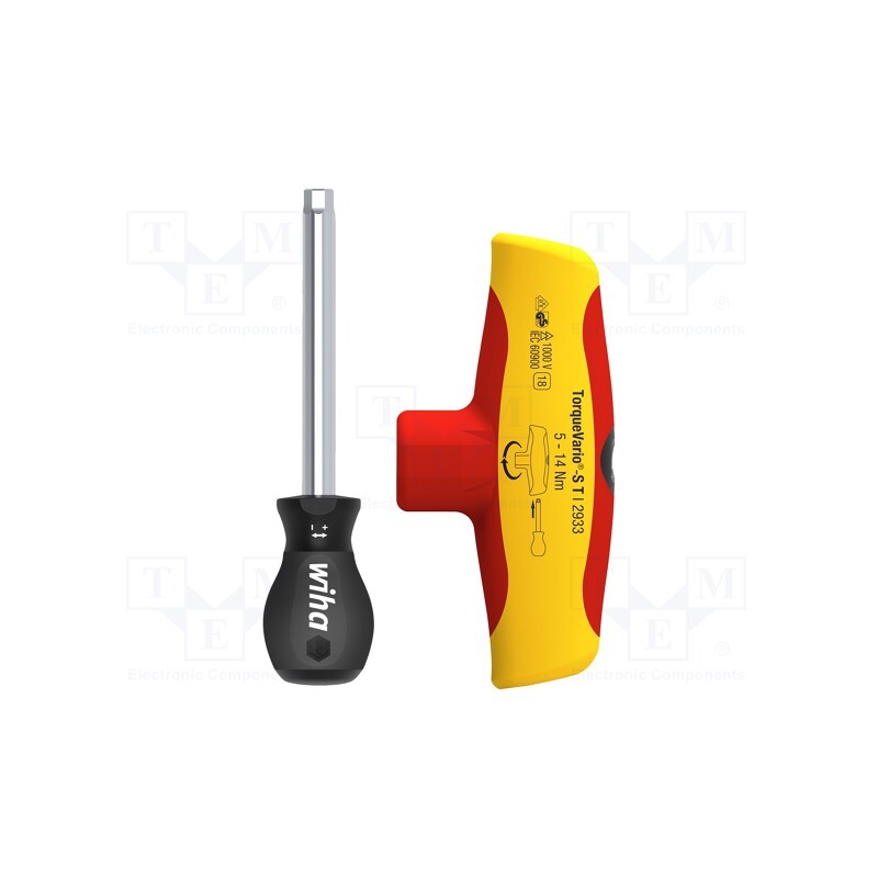 1 pcs x WIHA - 43177 - Screwdriver handle, torque,insulated, 1kVAC, TorqueVario®-S