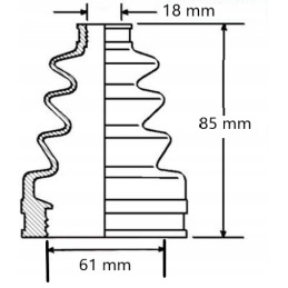 Joint cover yamaha suzuki cf rear front 19 5011
