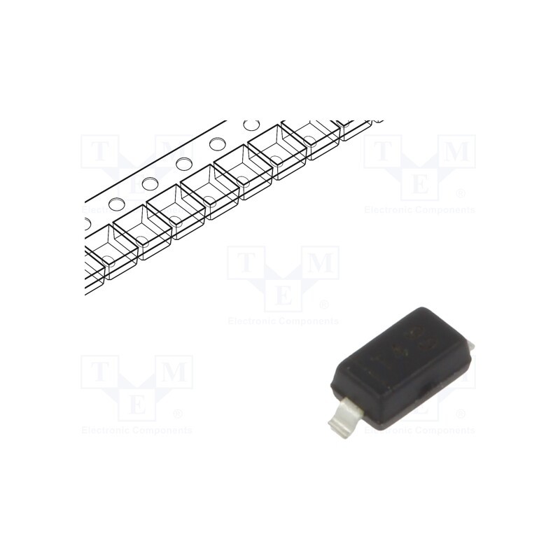 25 pcs x DIODES INCORPORATED - 1N4148WQ-7-F - Diode: switching, SMD, 100V, 300mA, 4ns, SOD123, Ufmax: 1.25V