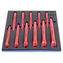 1 set x UNIOR - 621784 - Wrenches set, insulated,single sided,box, 11pcs.