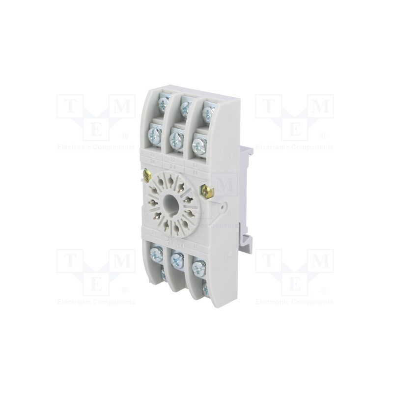 1 pcs x RELPOL - GZU11 - Socket, PIN: 11, 10A, 250VAC, for DIN rail mounting, Series: R15