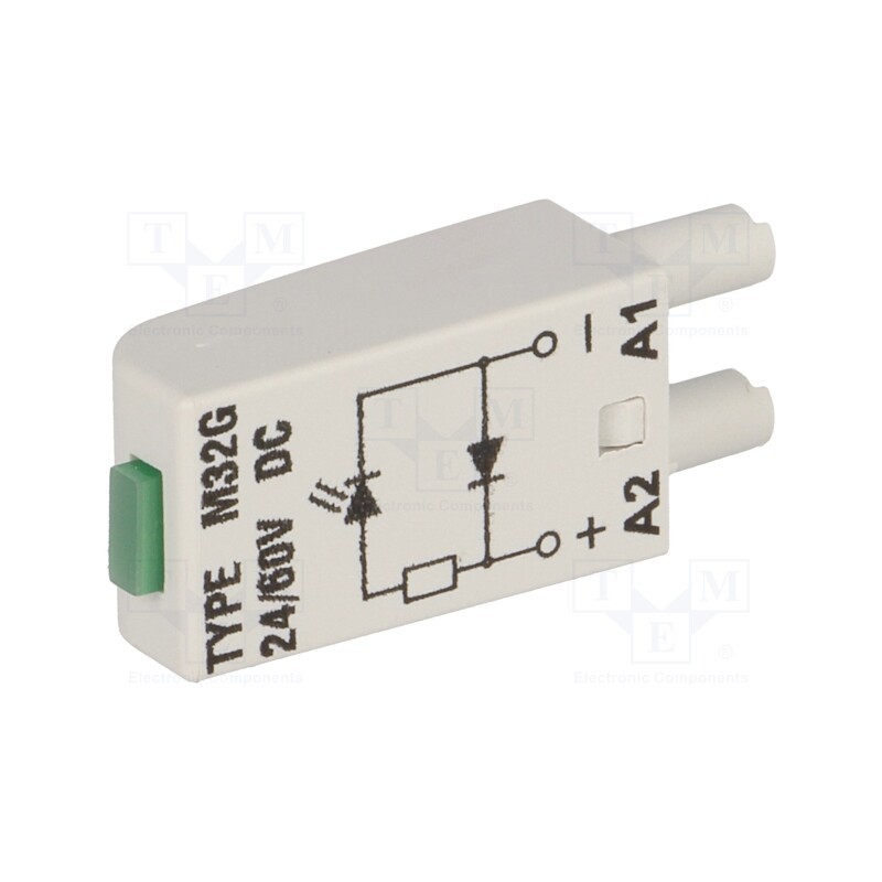 1 pcs x RELPOL - M32G - Module protecting, socket, Indication: LED, Colour: green