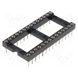 2 pcs x CONNFLY - DS1001-01-28BT1WSF6S-JKB - Socket: integrated circuits, DIP28, Pitch: 2.54mm, precision, THT