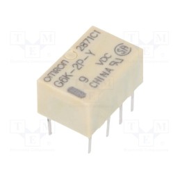 1 pcs x OMRON OCB - G6K-2P-Y DC9 - Relay: electromagnetic, DPDT, Ucoil: 9VDC, 1A, 0.3A/125VAC, PCB