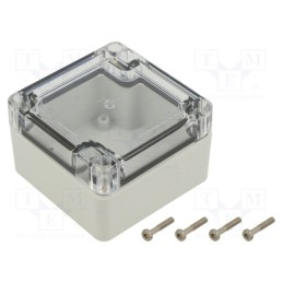 1 pcs x KRADEX - ZP75.75.45SJP TM ABS-PC - Enclosure: multipurpose, X: 75mm, Y: 75mm, Z: 45mm, ZP, ABS, IP67