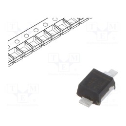 1 pcs x STMicroelectronics - SM2T3V3A - Diode: TVS, 200W, 3.6V, 25A, unidirectional, DO216AA,