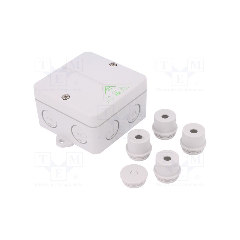 1 pcs x SPELSBERG - 80890701 - Enclosure: junction box, X: 82mm, Y: 82mm, Z: 51mm, polystyrene, IP54