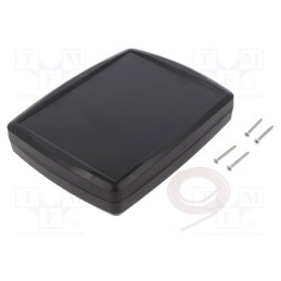 1 pcs x KRADEX - Z124H - Enclosure: multipurpose, X: 144mm, Y: 184mm, Z: 38mm, ABS, black, IP65