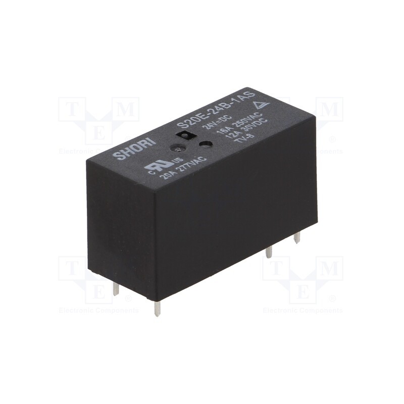 1 pcs x SHORI ELECTRIC - S20E-24B-1AS - Relay: electromagnetic, SPST-NO, Ucoil: 24VDC, Icontacts max: 20A
