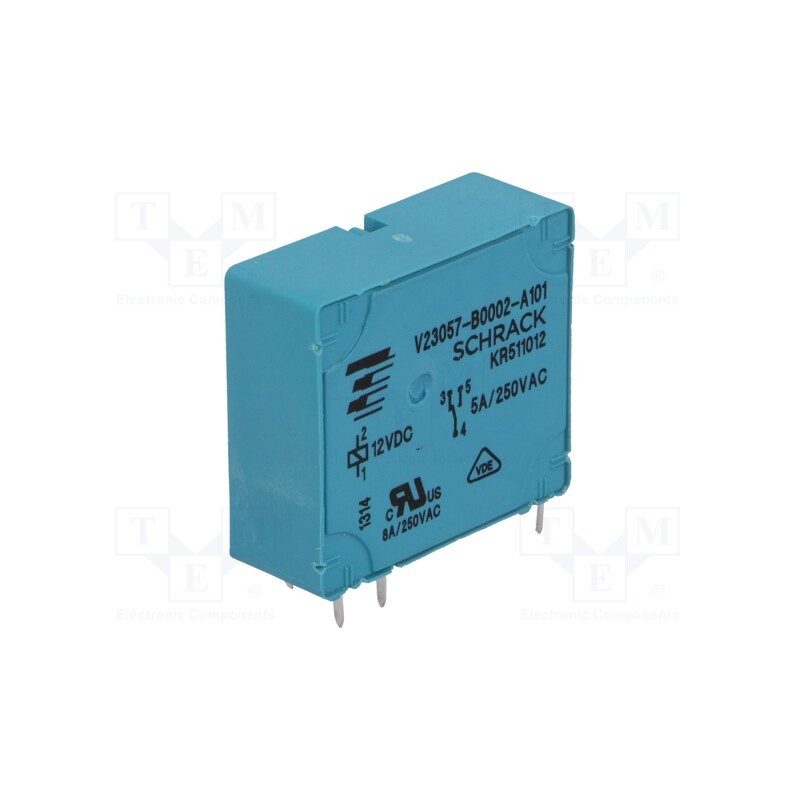 1 pcs x TE Connectivity - 6-1393215-7 - Relay: electromagnetic, SPDT, Ucoil: 12VDC, 5A, 5A/250VAC, 5A/24VDC