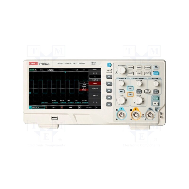 1 pcs x UNI-T - UTD2072CL - Oscilloscope: digital, Ch: 2, 25MHz, 500Msps, 64kpts, 2n÷50s/div
