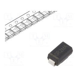 25 pcs x YANGJIE TECHNOLOGY - GR2MA - Diode: rectifying, SMD, 1kV, 1.5A, 500ns, SMA, Ufmax: 1.3V, Ifsm: 50A