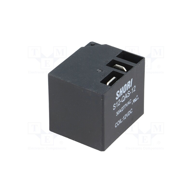 1 pcs x SHORI ELECTRIC - S12-QAS-12 - Relay: electromagnetic, SPST-NO, Ucoil: 12VDC, Icontacts max: 30A