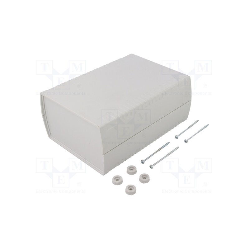 1 pcs x KRADEX - Z112BJ - Enclosure: with panel, X: 136mm, Y: 185mm, Z: 80mm, ABS, grey, IP53