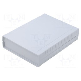 1 pcs x KRADEX - Z112AJ - Enclosure: with panel, X: 136mm, Y: 185mm, Z: 40mm, ABS, grey, IP54