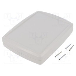 1 pcs x KRADEX - Z124J - Enclosure: multipurpose, X: 144mm, Y: 184mm, Z: 38mm, ABS, light grey