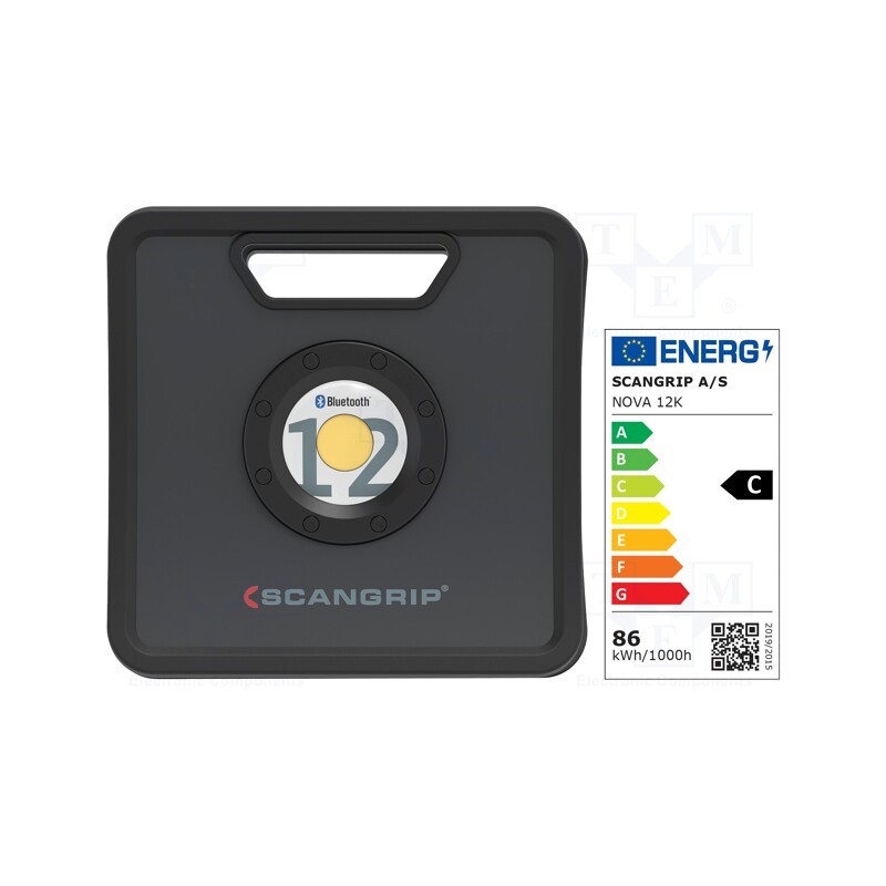 1 pcs x SCANGRIP - NOVA 12K - Lamp: working, 6000K, IP67, 1200lm,12000lm, W: 298mm, L: 302mm, 86W