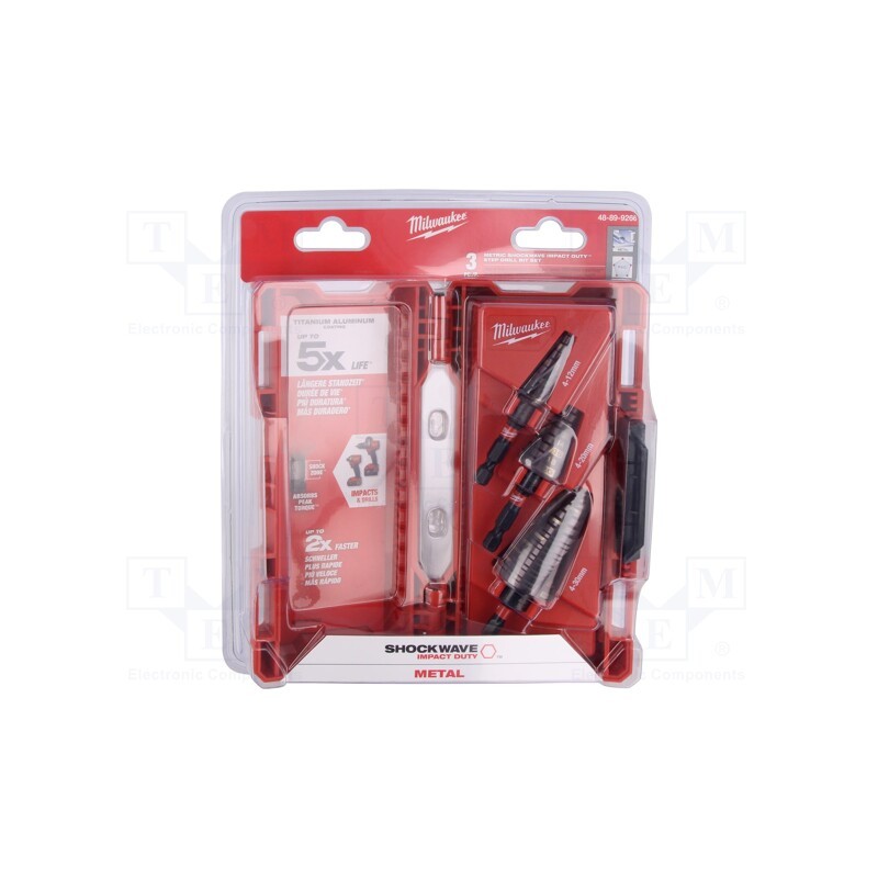 1 set x Milwaukee - 48899266 - Drill set, step,impact, 3pcs.