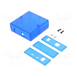 1 pcs x HAMMOND - 1593HAMARTBU - Enclosure: for computer, ABS, semi-transparent blue, X: 71mm