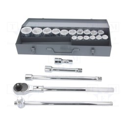 1 set x PROLINE - 18811 - Wrenches set, 6-angles,socket spanner, Chrom-vanadium steel