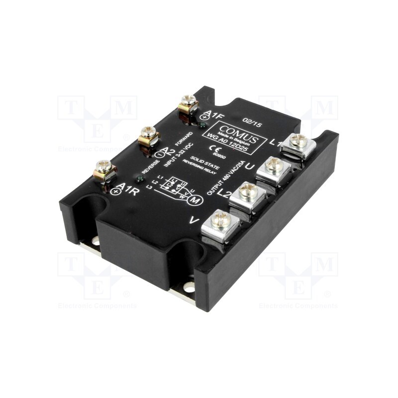 1 pcs x COMUS - WGA012D25 - Relay: solid state, 25A, Uswitch: 48÷480VAC, 3-phase,reversing
