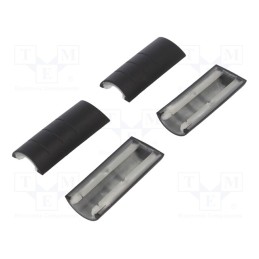 1 set x RETEX - P33133625 -AS - Rubber corner, Series: 33, black, 4pcs.