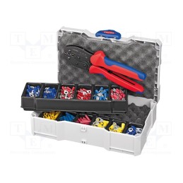 1 set x KNIPEX - 97 90 21 - Kit: for crimping push-on connectors, terminal crimping, case