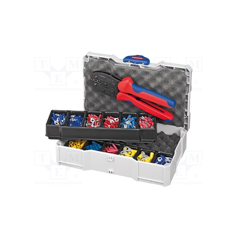 1 set x KNIPEX - 97 90 21 - Kit: for crimping push-on connectors, terminal crimping, case