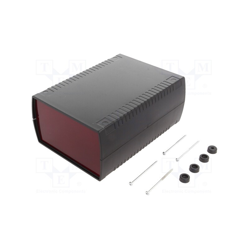 1 pcs x KRADEX - Z112BF - Enclosure: with panel, X: 136mm, Y: 185mm, Z: 80mm, ABS, black, IP53