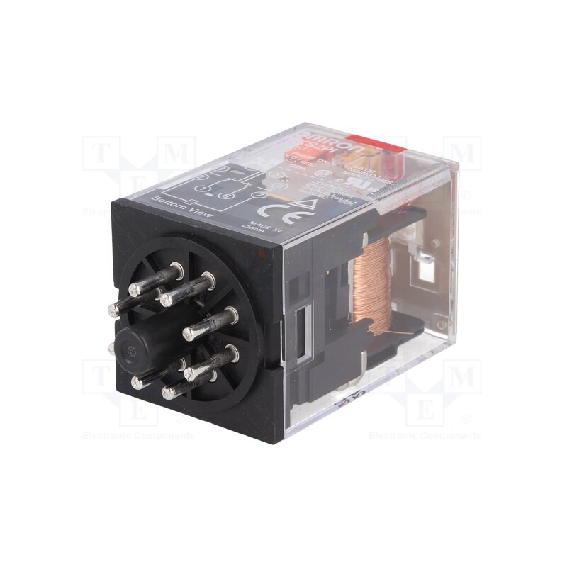 1 pcs x OMRON - MKS2PI AC24 - Relay: electromagnetic, DPDT, Ucoil: 24VAC, Icontacts max: 10A
