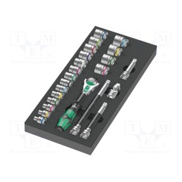 1 set x WERA - 5150111001 - Wrenches set, 6-angles,socket spanner, Mounting: 3/8', 23pcs.