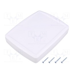 1 pcs x KRADEX - Z124BH - Enclosure: multipurpose, X: 144mm, Y: 184mm, Z: 38mm, ABS, white, IP65